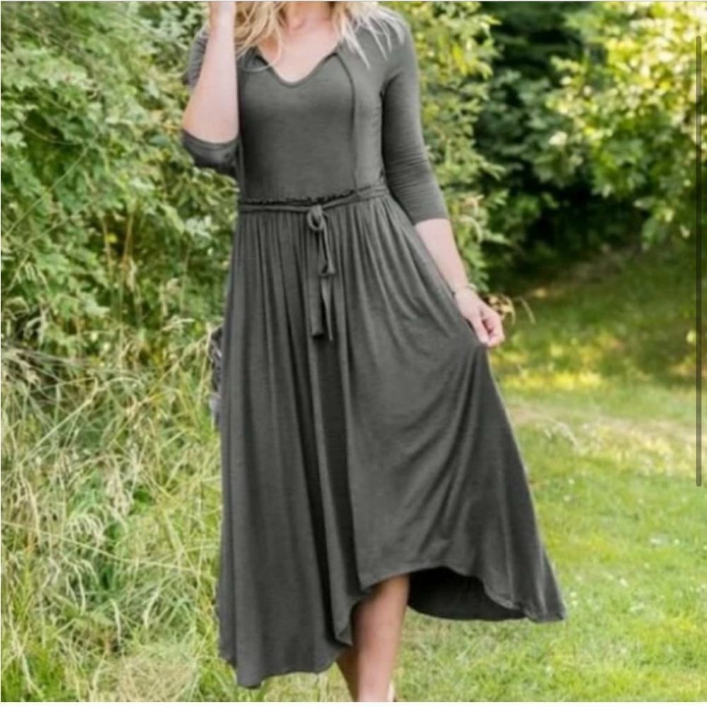 Matilda Jane Go West Belted Maxi Stretch Dress New